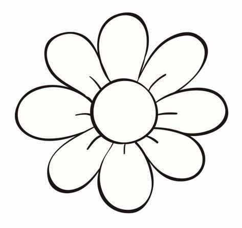 Simple Flower Drawing, Sketch Background, Flower Pattern Drawing, Flower Outline, Flower Sketches, Trendy Flowers, Outline Drawings, Flower Coloring Pages, Flower Template