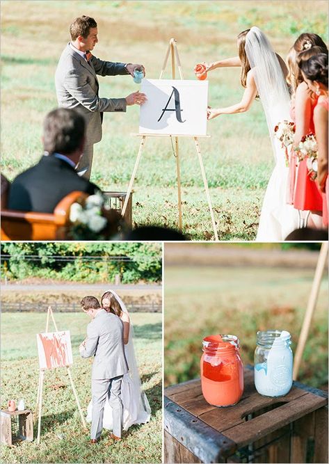 Fly Me to the Moon: Trends We Love: The Unity Painting Wedding Ceremony Unity Painting, Wedding Ceremony Ideas Unity, Ceremony Ideas Unity, Unity Painting, Unity Ideas, Wedding Ceremony Unity, Wedding Ceremony Ideas, Unity Ceremony, Wedding Unity