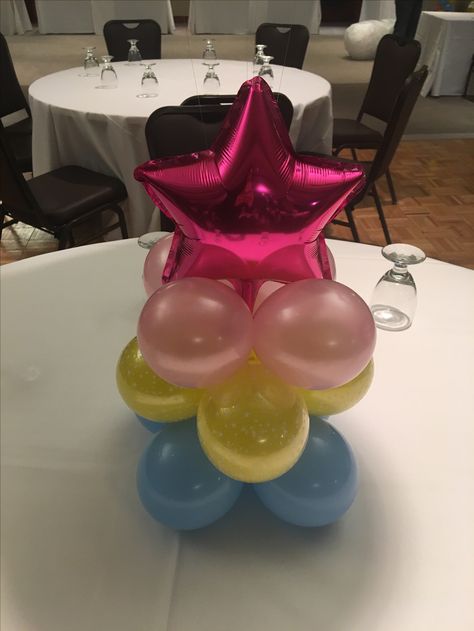 Star base centerpiece Graduation 2024, Balloon Centerpieces, Boat Party, Center Pieces, Balloon Bouquet, Baby Shower Balloons, Table Ideas, Party Table, Balloon Decorations