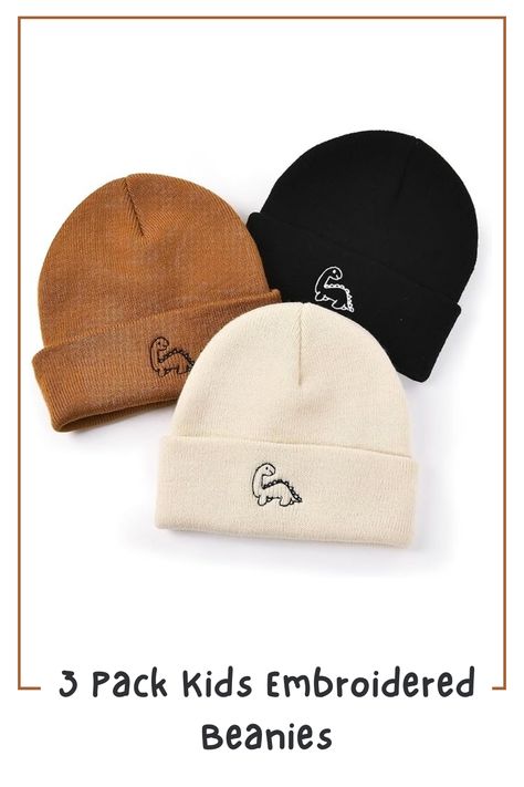 3 Pack Kids Embroidered Beanies for 0-3 Years. Made from high-quality materials, this baby beanie is soft, gentle on the skin, and crafted to withstand daily wear and tear, ensuring long-lasting comfort for your baby. The hat is designed to stay in place and cover your baby's ears, offering a secure fit and added protection against the cold breeze. #Baby #Beanie #Cute #Toddler #Winter #Hat #Knit #Boys #Girls #Warm #MomCare #WinterSafe #ColdGuard Toddler Winter Hat, Embroidered Beanies, Mom Care, Baby Beanies, Toddler Winter, Hat Knit, Winter Hat, Baby Fever, Baby Beanie