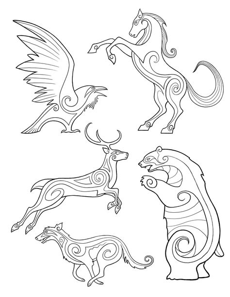 Brave inspiration art Tattoo Painting, Celtic Patterns, Celtic Knotwork, Viking Art, Easy Doodle Art, Animal Designs, Celtic Art, 자수 디자인, Arte Animal