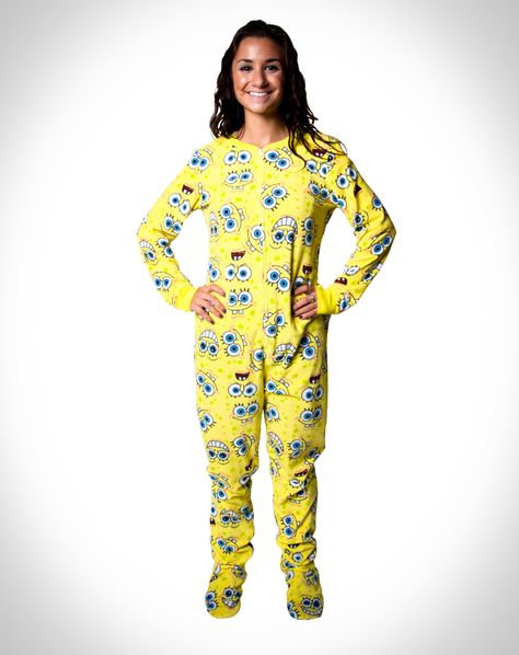 SpongeBob Footie Pajamas Spongebob Pajamas, Funny Pjs, Party Lighting, Footie Pajamas, Lava Lamps, Footie Pajama, Sleep Wear, Retro Cartoons, Spongebob Squarepants