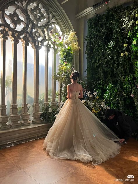 Elegant Princess Aesthetic, Princess Core Photoshoot, Poses In Ball Gown, Light Princess Aesthetic, Debut Theme Ideas 18th Elegant, Fairytale Aesthetic Wedding Dresses, Royalty Aesthetic Princess, Ballgown Aesthetic, Birth Photoshoot