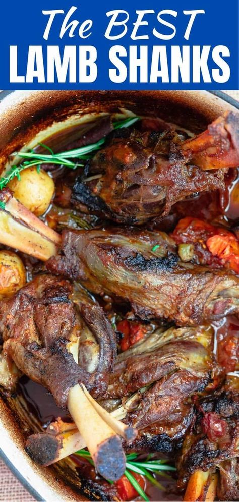 Braised Lamb Shanks Slow Cooker, Lamb Shanks Oven, Braised Lamb Shanks Recipe, Roasted Lamb Shanks, Lamb Shanks Recipe, Lamb Shanks Slow Cooker, Shanks Recipe, Cook Lamb, Slow Cooked Lamb Shanks