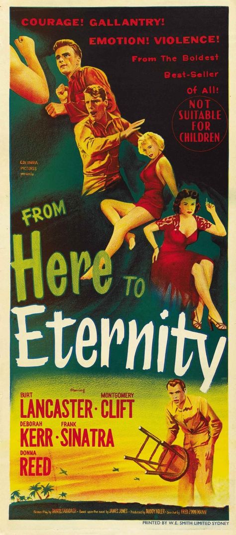 From Here to Eternity - Burt Lancaster- Montgomery Clift - Deborah Kerr - Frank Sinatra - Donna Reed - 1953 50s Movies, Burt Lancaster, James Jones, Classic Films Posters, Movie Pictures, From Here To Eternity, Montgomery Clift, Deborah Kerr, Donna Reed