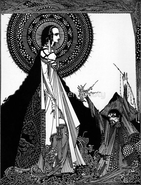 Ligeia - Harry Clarke for E.A. Poe Tales Of Mystery And Imagination, Brothers Grimm Fairy Tales, Harry Clarke, Aubrey Beardsley, Edgar Allen Poe, Edgar Allan, Edgar Allan Poe, Twin Peaks, Arts And Crafts Movement