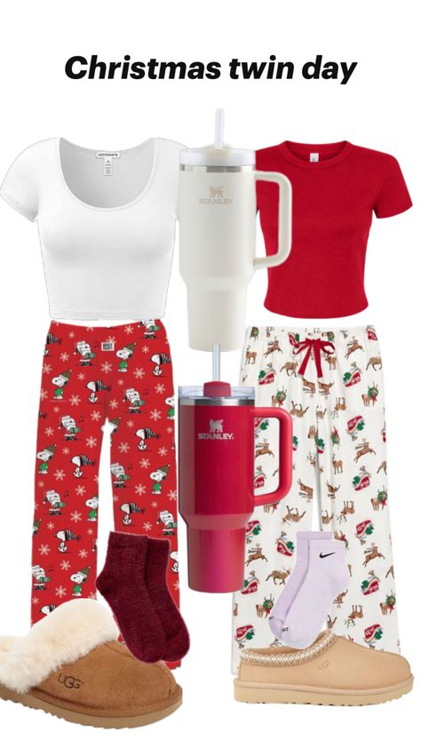 #preppy # Christmas #outfit #school #bestfriend #themeday Christmas Pajama Day At School Outfits, Cute Christmas Morning Outfits, Preppy Christmas Clothes, School Christmas Outfits, Cute Cozy Christmas Outfits, Christmas Pajama Outfit Ideas, Christmas Outfits School, Christmas Fits For School, Christmas Outfit Preppy