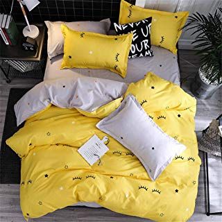 Amazon.co.uk: double duvet cover yellow Simple Duvet Cover, Kids Beds For Boys, Modern Bed Set, Bed Cover Sets, Yellow Bedding, Bed Quilt Cover, Dekorasi Kamar Tidur, Kids Bedding Sets, King Bedding Sets