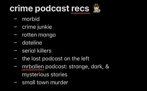 Interesting Podcasts On Spotify, Podcast Recommendations Spotify, Spotify Podcast Recommendations, True Crimes Horrifying, Podcasts Aesthetic, Podcast Topics Ideas, Scary Podcasts, Aesthetic Podcast, Spotify Podcasts