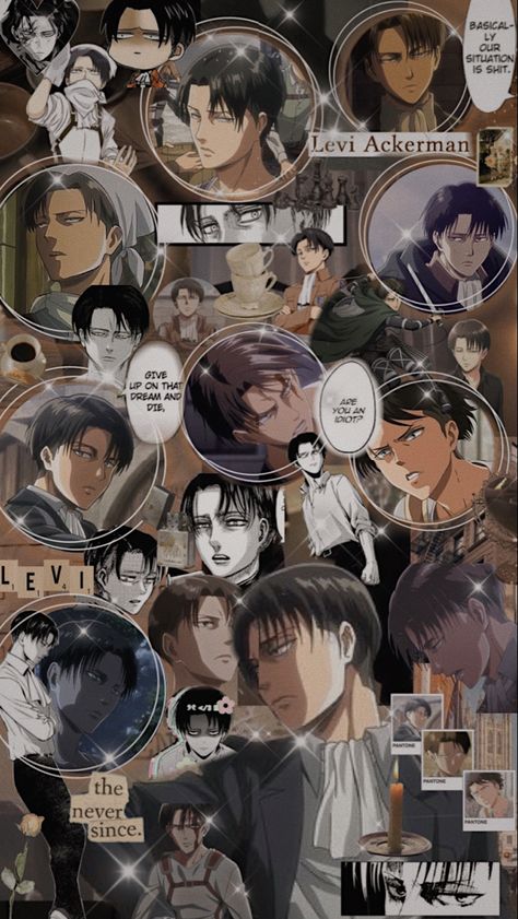 Levi Collage Wallpaper, Levi Ackerman Collage Wallpaper, Aesthetic Levi Wallpaper, Levi Ackerman Aesthetic Lockscreen, Levi Collage, Anime Collage Wallpaper, Levi Wallpaper, Megumi Anime, Aot Manga