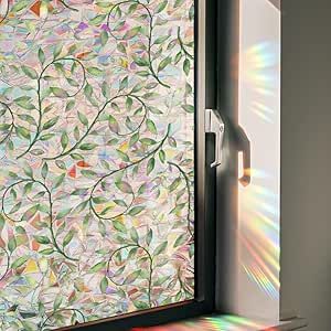 Generic Privacy Window Films Frosted Stained Glass Decals,Non-Adhesive UV Proof Static Cling Removable Colorful Sticker for Bath Bedroom Office Window Décor, 43x100cm, Us-xcbl001 Stained Glass Decals, Glass Window Decals, Bath Bedroom, Frosted Window Film, Stained Glass Window Film, Privacy Window, Frosted Windows, Office Window, Window Privacy