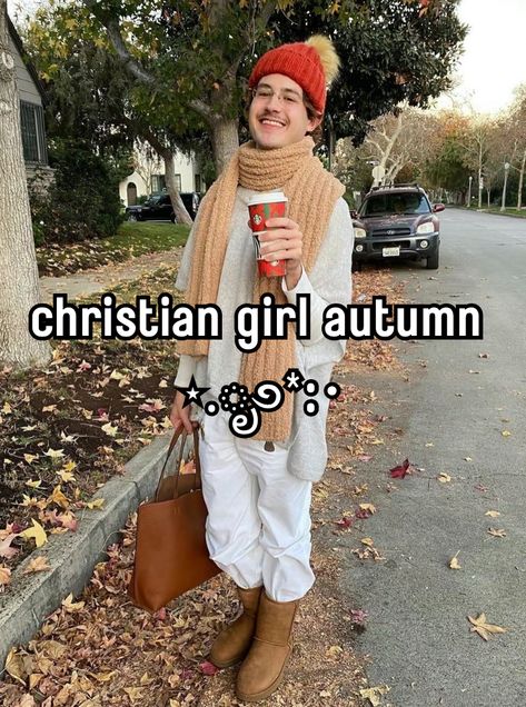 Christian Autumn Girl, White Girl Autumn, Onika Burgers, Christian Autumn, Relaxing Stuff, Christian Girl Autumn, Emergency Intercom, Funny Aesthetic, Bing Bong