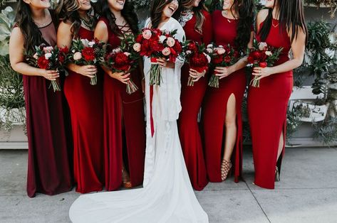 Red and white weddings