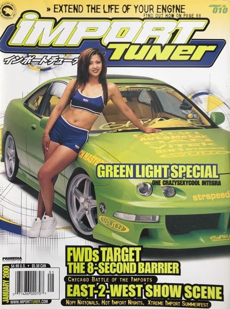 Import Tuner Magazine Covers, Import Tuner, Jdm Girls, Car Interior Diy, Slammed Cars, Jdm Honda, Japanese Magazine, Toyota Supra Mk4, Suzuki Samurai