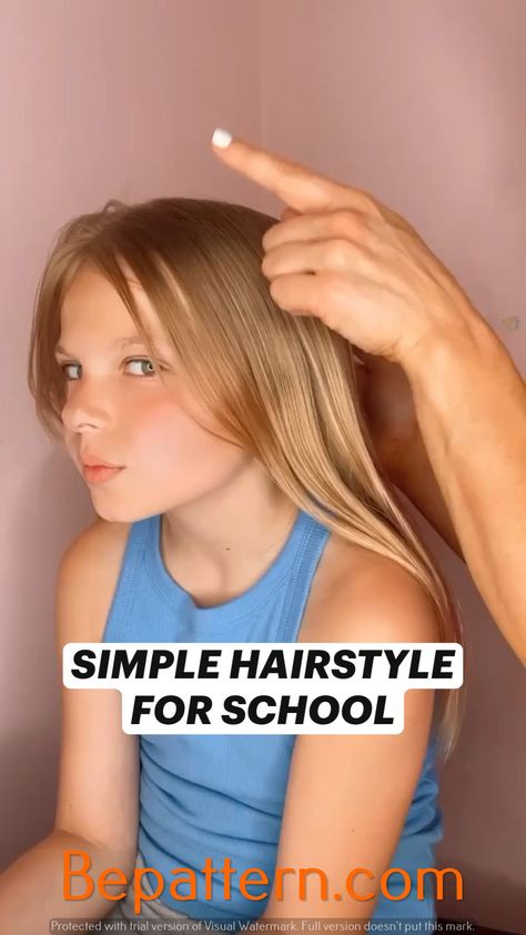 Trendy Cute Hairstyles In 2024 Cute Easy Hairstyles That 11 Yr Can Do, Back To School Hairstyles For Kindergarten, Hair Style For Girls In School, Mom Easy Hairstyles, Hairstyles For School Easy Kids, Easy School Hairstyles Updo, Cute Hair Styles For Kids Easy, Simple Hair Style For Kids Girl, Hairstyles For Long Hair Girls Kids