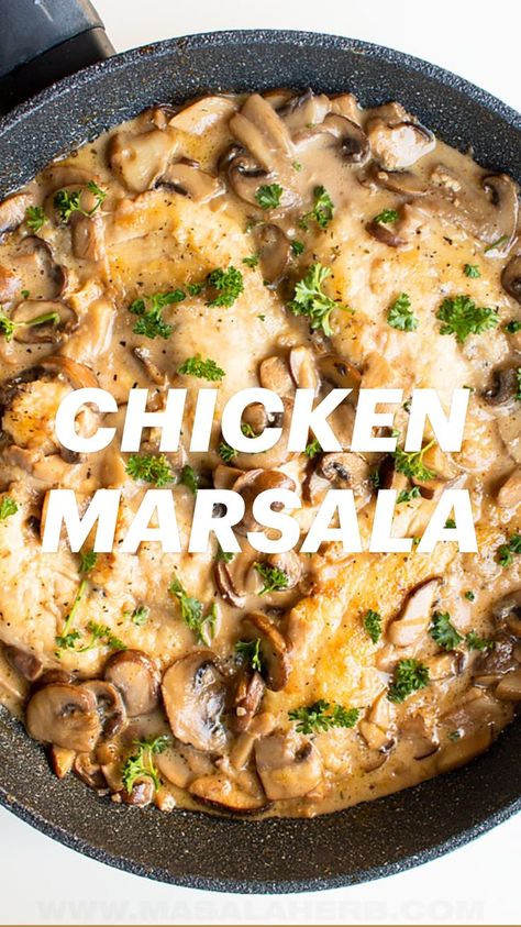 Marsala Chicken Recipes, Chicken Marsala, Keto Recipes Dinner, Health Dinner Recipes, Asparagus Recipe, Idee Pasto Sano, Chicken Dishes Recipes, Chicken Dinner Recipes, Easy Chicken Recipes