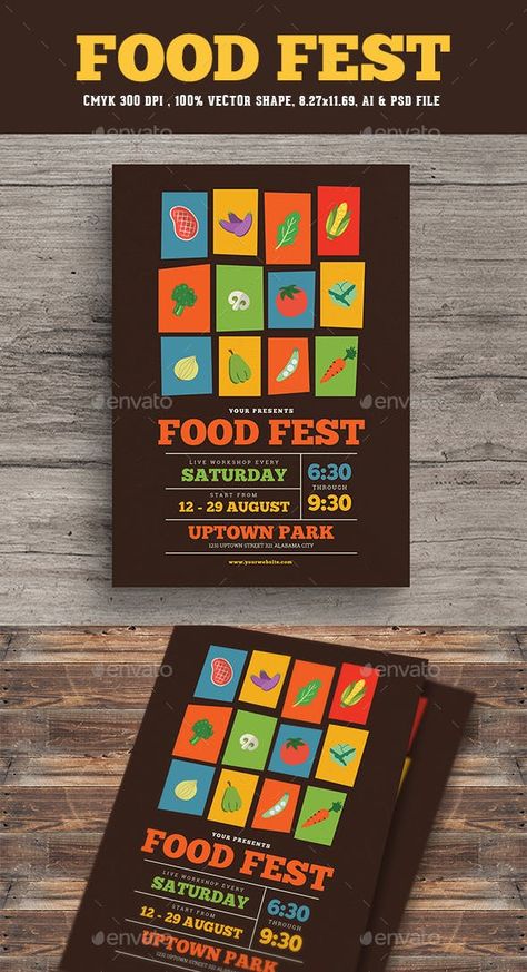 Food Bazaar Poster, Food Festival Branding, Food Festival Design, Cafe Flyer, Festival Brochure, Food Festival Poster, Post Flyer, Food Graphics, Food Typography