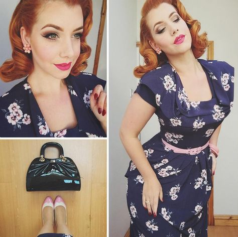 Pinup Outfits, Pinup Jewelry, Miss Victory Violet, Lana Dress, Victory Violet, 1950s Vintage Fashion, Dressing Sense, Pin Up Outfits, Rockabilly Dress