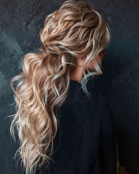 Bridemaids Hairstyles, Undone Hair, Chic Hairstyles, Long Blonde, Mermaid Hair, Long Blonde Hair, Wedding Hair And Makeup, Bride Hairstyles, Hair Dos