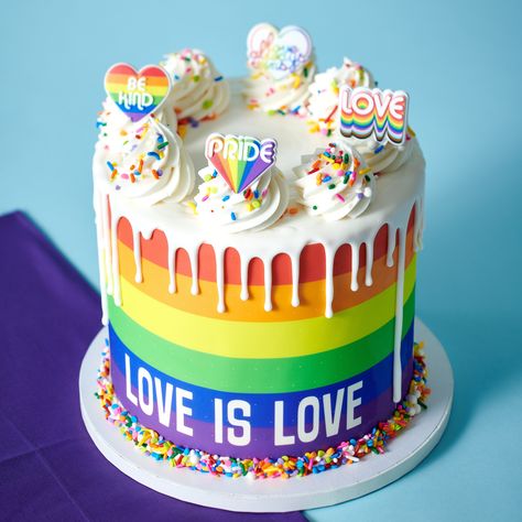 Let's get loud, let's get proud! Happy Pride Month from the team at DecoPac 🌈💜 We have everything you need to bring Pride Month to your bakery!  Here is a little PhotoCake tip for customizing Pride Month treats: You can add custom messaging to any PhotoCake Image using the text function on your PC System. You can move your text around to find the perfect placement, too! Pride Cakes, Pride Cake, Pride Party, Flag Cake, Pc System, Happy Pride Month, 40th Birthday Cakes, Rainbow Food, Celebration Cake