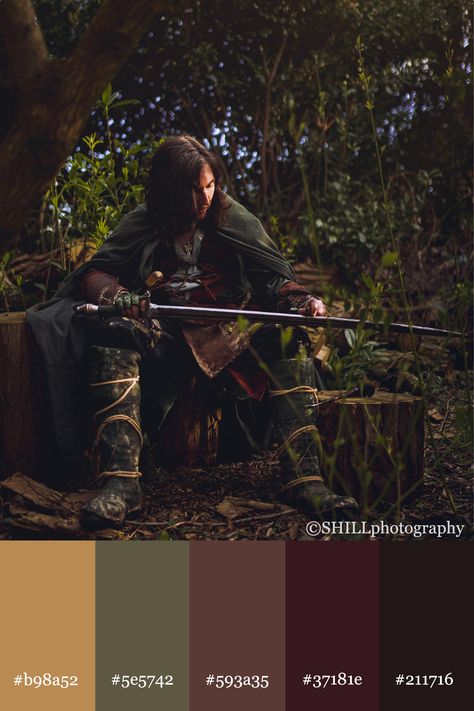 Colour palette of Aragorn form Lord of the Rings. Lord Of The Rings Cosplay, Aragorn Lotr, Princess And The Pea, Fellowship Of The Ring, Take A Break, Lord Of The Rings, The Rings, Colour Palette, Digital Design