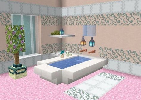 Minecraft Bedroom Ideas Game, Cute Minecraft Bedrooms, Minecraft Bathroom, Villa Minecraft, Case Minecraft, Minecraft Decoration, Rumah Minecraft Sederhana, Minecraft Mansion, Minecraft Interior