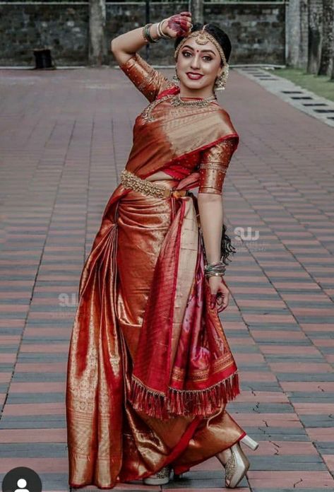 Red Kanjivaram Saree Silk Bridal, Maroon Bridal Saree South Indian, Red Kanchipuram Saree Bride, Hindu Wedding Saree, Red Bridal Saree, Kerala Wedding Saree, Bridal Sarees Online, South Indian Wedding Saree, Best Indian Wedding Dresses