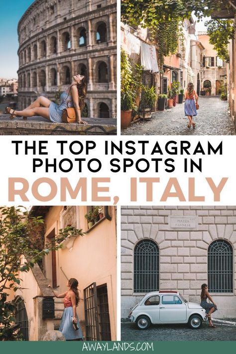 Italy Instagram Pictures, Rome Photo Ideas, What To Wear In Rome, Rome Instagram, Rome Pictures, Places In Rome, Wall Building, Italy Instagram, Rome Italy Travel