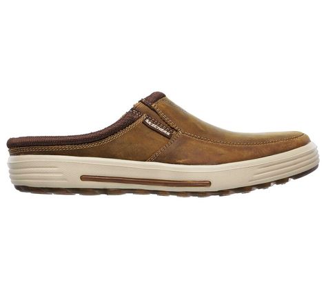 Shop the Skech-Air: Porter - Vamen | SKECHERS Mens Casual Dress Shoes, Skechers Slip On, Mens Loafers Casual, Insole Design, Mens Loafers, Hipster Mens Fashion, Men Suede, Fabric Shoes, Wide Shoes