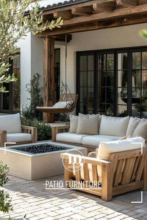 ♥ Looking for inspiration to upgrade your outdoor space? 🌿 Explore this collection of patio furniture ideas, including DIY options and modern outdoor furniture sets. Whether you're into wicker, pallet, or black patio furniture, you'll find the perfect patio furniture layout to elevate your small patio. 🏡✨ #patiofurniture #outdoorliving #diyprojects Patio Furniture Inspiration, Black Patio Furniture, Patio Furniture Layout, Cozy Diy, Garden Backdrops, Stylish Outdoor Furniture, Outdoor Furniture Ideas, Black Patio, Green Backdrops