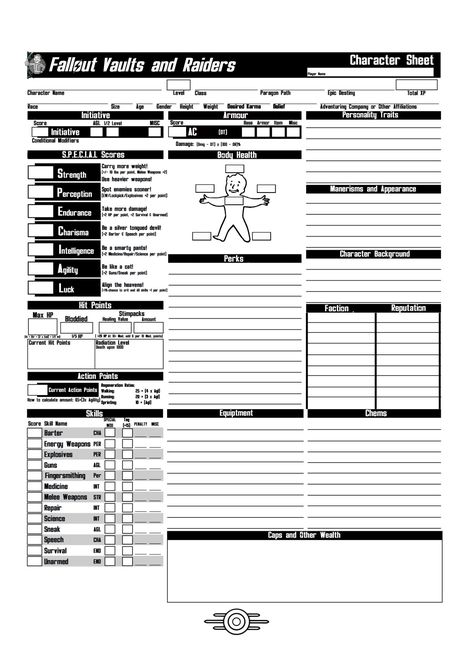 Fallout Character Sheet, Frank Horrigan, Dnd Steampunk, Fallout Party, Dnd Character Sheets, Dnd Tips, Oc Sheet, Dorm Layout, Character Charts