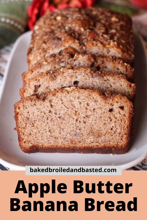 Apple Butter Bread Recipe, Apple Butter Bread, Butter Bread Recipe, Recipe Using Apples, Butter Banana Bread, Delicious Banana Bread Recipe, Apple Butter Recipe, Recipes From Around The World, Healthy Cake Recipes