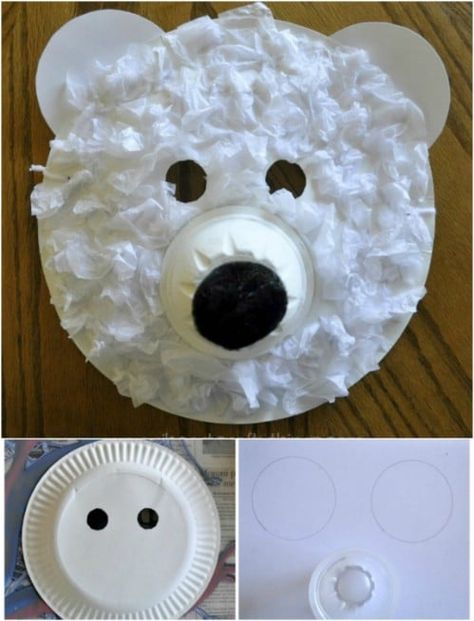 Bear Masks, Fun Winter Crafts, Winter Diy Crafts, January Crafts, Urs Polar, Masks Crafts, Winter Preschool, Bear Crafts, Fun Christmas Crafts