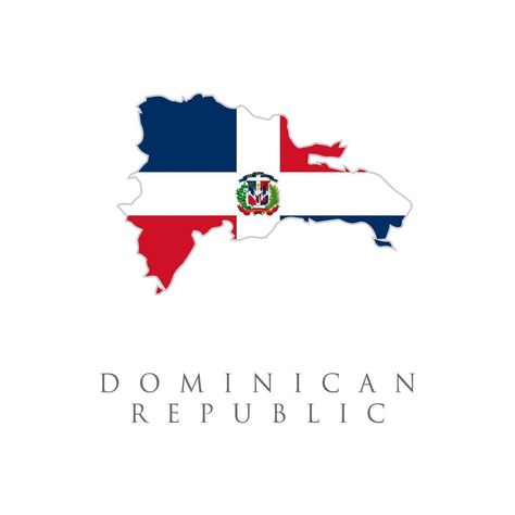 Dominican republic detailed map with flag of country. national flag isolated on white background. Dominican Republic Map, Dominican Flag, Flag Drawing, Dominican Republic Flag, Bucket Lists, The Dominican Republic, Detailed Map, National Flag, Holiday Destinations