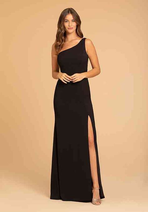 Gown One Shoulder, One Shoulder Neckline, Black Bridesmaid, Black Bridesmaids, Hayley Paige, Bridesmaid Dress Styles, Gown Photos, Wedding Dress Pictures, Bridesmaid Dress Sizes