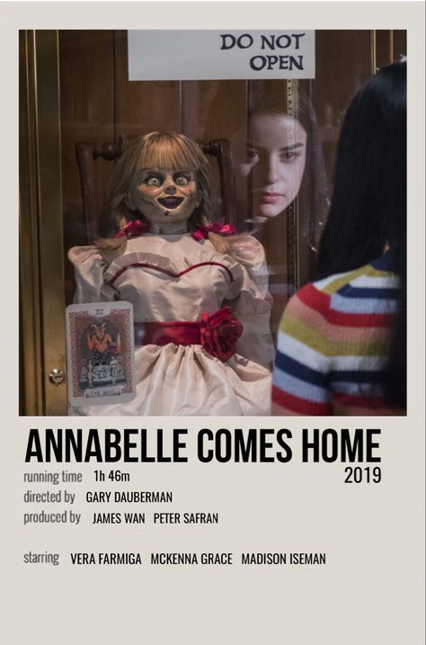 minimal polaroid movie poster for annabelle comes home Annabelle Horror, Annabelle Comes Home, Movie Poster Room, Movies To Watch Teenagers, 2 Sisters, Horror Pictures, Film Posters Minimalist, Horror Movie Icons, Film Posters Vintage