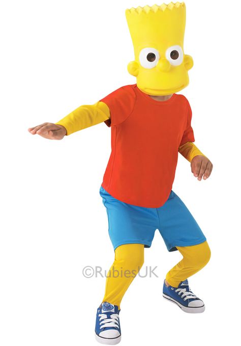 Kids Bart Simpson Costume, Simpsons Fancy Dress - General Kids Costumes at Escapade™ UK - Escapade Fancy Dress on Twitter: @Escapade_UK Bart Simpson Costume Diy, Simpson Costume, Simpson Halloween Costumes, The Simpson Halloween Costume, Homer Simpson Halloween Costume, Bart Simpson Costume, Simpsons Costumes, Simpsons Halloween, Childrens Fancy Dress