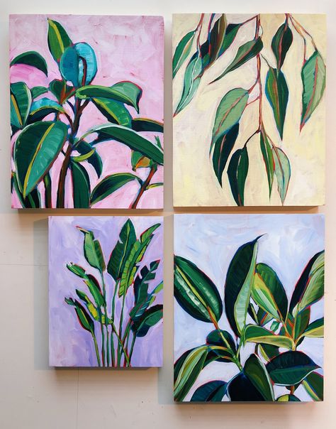 Soyut Sanat Tabloları, Gouache Art, 수채화 그림, Plant Painting, Arte Inspo, Aesthetic Painting, 판타지 아트, Plant Art, Painting Art Projects