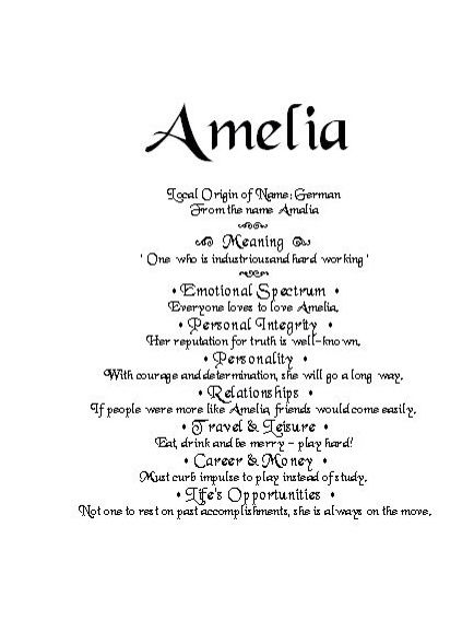 Name of Amelia and meaning    https://www.personalized-unique-gifts.com/collections/name-meaning/products/name-meaning Amelia Name Meaning, Amelia Aesthetic, Amelia Name, What Your Name, S Meaning, Acrostic Poem, Baby Names And Meanings, Name Meaning