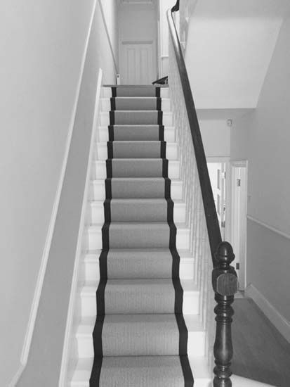 portfolio carpets grey carpet black border stairs 02 Black And White Stairs, Gray Stairs, Victorian Hallway, Staircase Runner, White Stairs, House Staircase, Stairs Ideas, Hallway Inspiration, Staircase Remodel