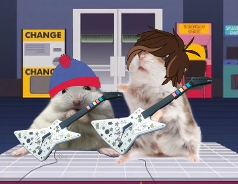 Gundham Tanaka Hamsters, Guitar Hero, Hamsters, South Park, Guitar, Fan Art, Memes, Quick Saves