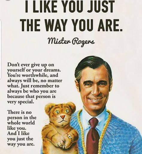 Mr. Rogers Quotes, Neighborhood Quote, Mr Rogers Quote, Funny Morning, Sweet Thoughts, Childhood Quotes, Mister Rogers Neighborhood, Mister Rogers, Fred Rogers