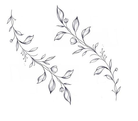 Long Leaves Tattoo, Ramos Tattoo, Traditional Tattoo Stencils, Flor Tattoo, Around Arm Tattoo, Line Art Tattoos, Fine Line Tattoos, Line Tattoos, Tattoo Stencils