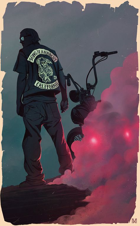 Sons of anarchy by Nagy Norbert Sons Of Anarchy Mc, Sons Of Anarchy Motorcycles, Sons Of Anarchy Samcro, Image Moto, Biker Art, Jax Teller, Motorcycle Art, Sons Of Anarchy, Norman Rockwell