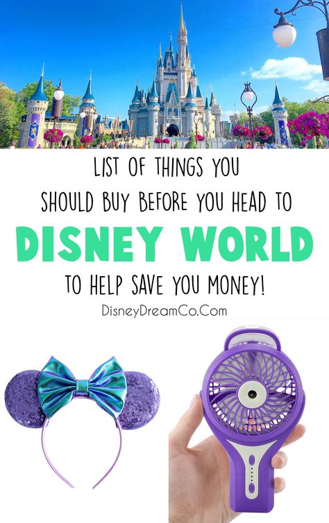 Disney World is expensive! Here is a list of things that you should buy BEFORE you head to the parks to help you save some money! #disney #disneyworld #wdw #waltdisneyworld #disneyparks #disneytips #tips #vacation #vacationtips #disneyplanning #disneylist #whattobuy Disneyland Guide, Disney World Secrets, Disney Florida, Disney World Planning Guide, Disney Recipes, Disney World Vacation Planning, Disney Board, Tons Of Money, Disney 2024