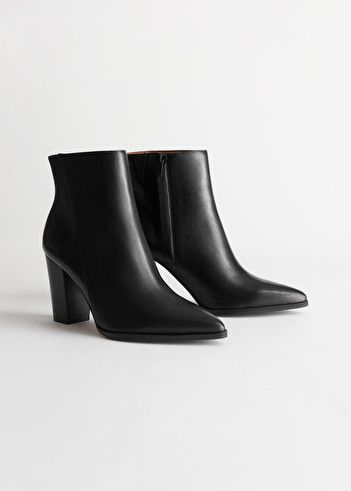 Square Toe Leather Boots, Pointed Ankle Boots, Michael Kors Boots, Elevated Basics, Chic Leather, Black Heel Boots, Black Chelsea Boots, Leather Chelsea Boots, Black Leather Boots