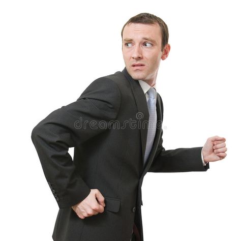 Looking Back, Business Man, Photo Image, Stock Photos, Running