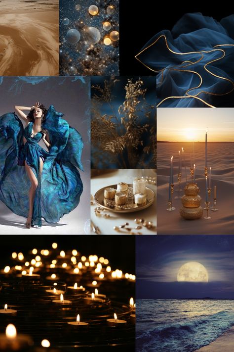 "Explore the magic of our Moonlit Affair Wedding Mood Board - a celestial dream of love beneath the stars. 🌙✨ Pin and save for ethereal inspiration, and click to discover the cosmic details that will make your wedding day truly magical. 💫✨ #CelestialWedding #MoonlitAffair #StarryNightRomance" Celestial Wedding Colors, Celestial Mood Board, Mystical Branding, Celestial Inspiration, 2025 Ideas, Ethereal Elegance, Celestial Event, Celestial Wedding, Brand Mood Board