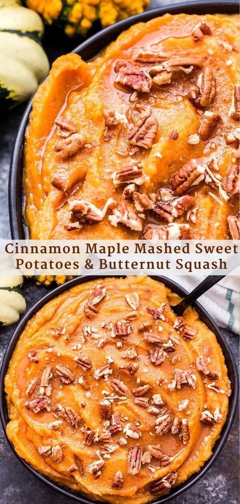 Sweet Potato Squash Recipes, Butternut Squash And Sweet Potato Recipe, Butternut Squash Sweet Potato Recipes, Sweet Potatoes And Butternut Squash, Butternut Squash Side Dish, Recipe Runner, Mashed Butternut Squash, Butternut Squash Sweet, Pinterest Collage