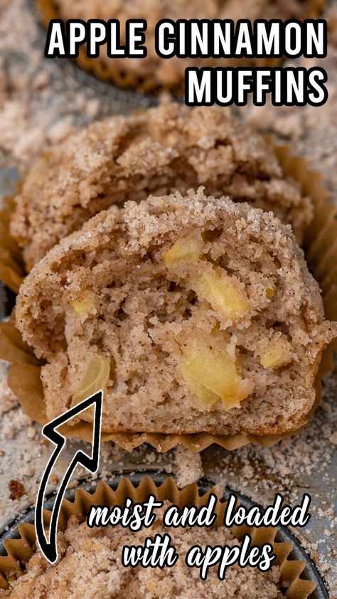 Muffins With Crumble Topping, Fresh Apple Recipes, Apple Butter Muffins, Apple Cinnamon Muffins Recipe, Apple Streusel Muffins, Apple Muffins Healthy, Apple Muffin Recipes, Apple Cupcakes, Apple Recipes Easy